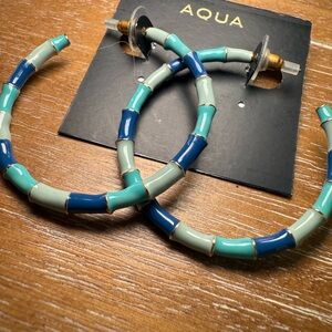 Aqua Multicolor Hoop Earrings